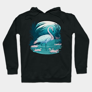 Flamingo's Aquatic Ballet Hoodie